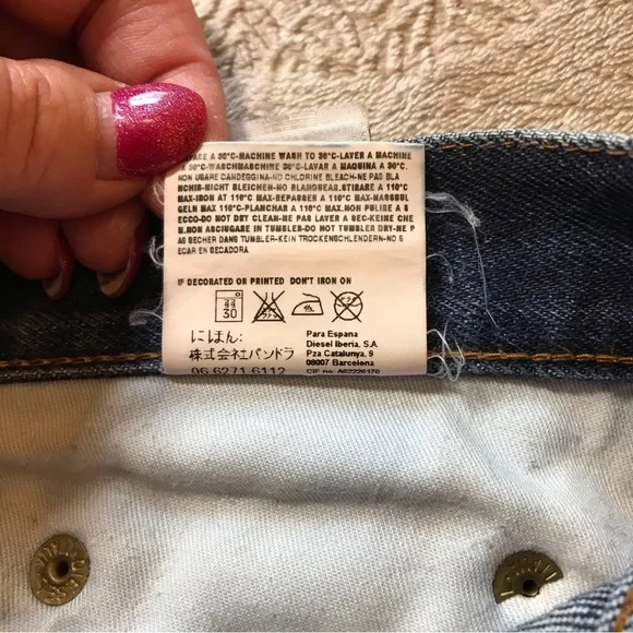 Diesel Industry blue cotton button fly jeans 31 x 28 - Picture 8 of 8